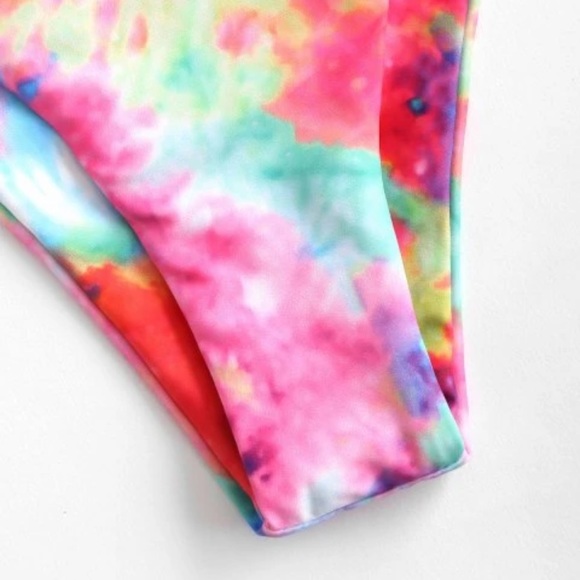 🌈NWT-Tie Dye Bandeau Bikini-FREE GIFT🌈 - Picture 4 of 5